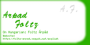 arpad foltz business card