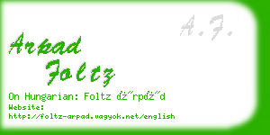 arpad foltz business card